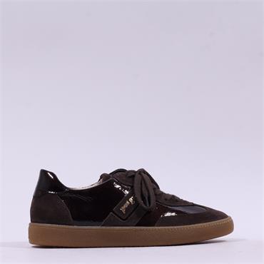 Paul Green Gumsole T Toe Trainer - Brown Patent
